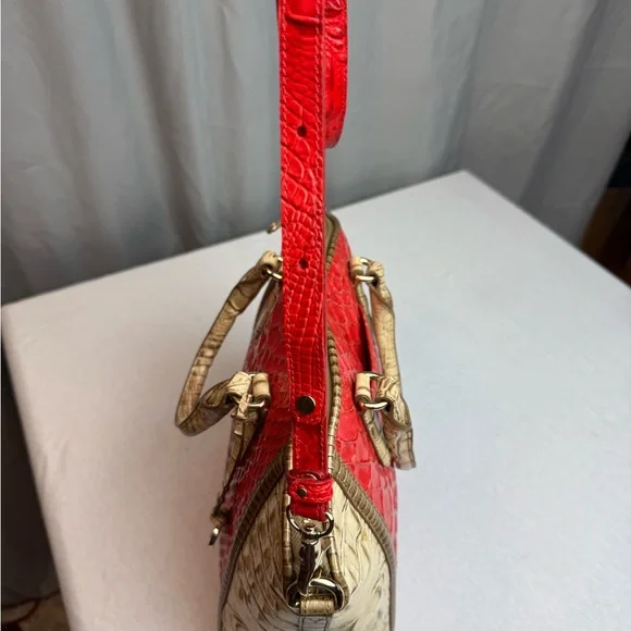 Candy Apple Red & Tan Designer Women's Bag - Picture 9 of 10